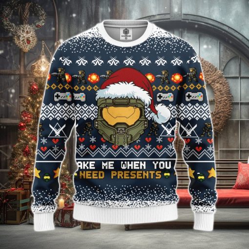 Halo 3D Ugly Christmas Sweater Amazing Gift Men And Women Christmas Gift