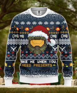 Halo 3D Ugly Christmas Sweater Amazing Gift Men And Women Christmas Gift