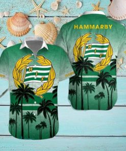 Hammarby Fotboll Palm Tree Green Logo Hawaiian Shirt Impressive Gift