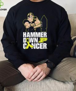 Hammer Down Cancer Purdue Boilermakers T Shirt