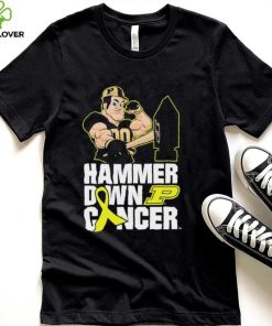 Hammer Down Cancer Purdue Boilermakers T Shirt