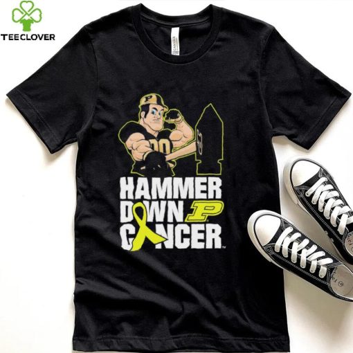 Hammer Down Cancer Purdue Boilermakers T Shirt