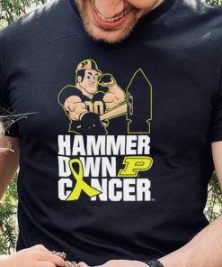 Hammer Down Cancer Purdue Boilermakers T Shirt