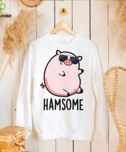 Hamsome Cute Handsome Pun Funny Pig Design Unisex T Shirt