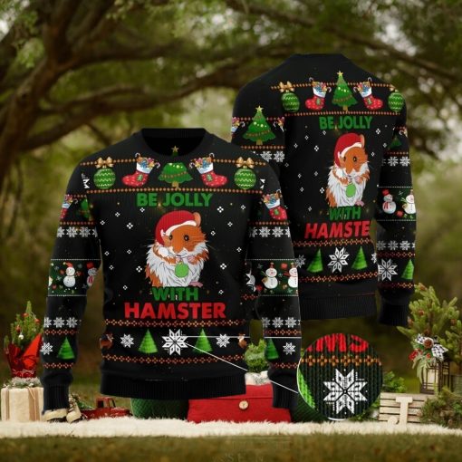 Hamster Be Jolly Christmas Gift Ugly Christmas Sweater Xmas Holiday