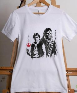 Han Solo and Chewbacca in Japanese sumi e style shirt