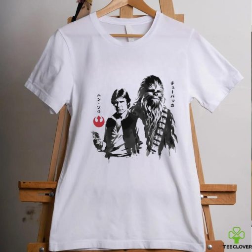 Han Solo and Chewbacca in Japanese sumi e style shirt