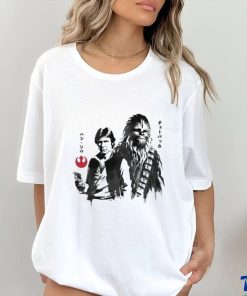 Han Solo and Chewbacca in Japanese sumi e style shirt