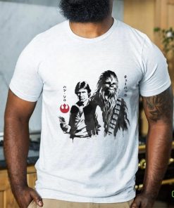 Han Solo and Chewbacca in Japanese sumi e style shirt