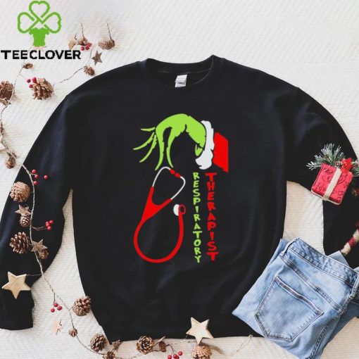 Hand Grinch Hand Respiratory Therapist Shirt