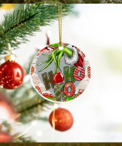 Hand Grinch Hohoho Merry Christmas Ceramic Ornament