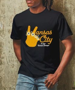 Hand Yellow Kansas City 4 Time World Champs Hand Rings shirt