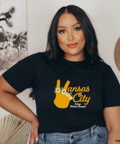 Hand Yellow Kansas City 4 Time World Champs Hand Rings shirt
