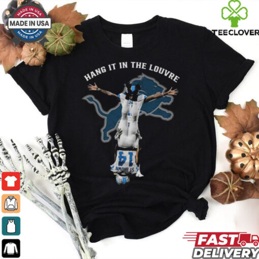 Hang It In The Louvre St Brown Detroit Lions T Shirt