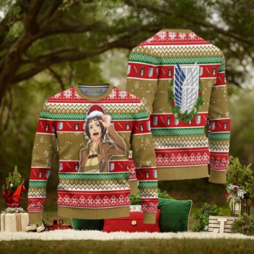 Hange Zoe Attack on Titan Anime Ugly Christmas Sweater Xmas Gift
