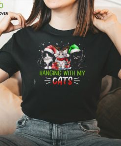 Hanging With My Cats Cute Christmas Cat Classic T Shirt