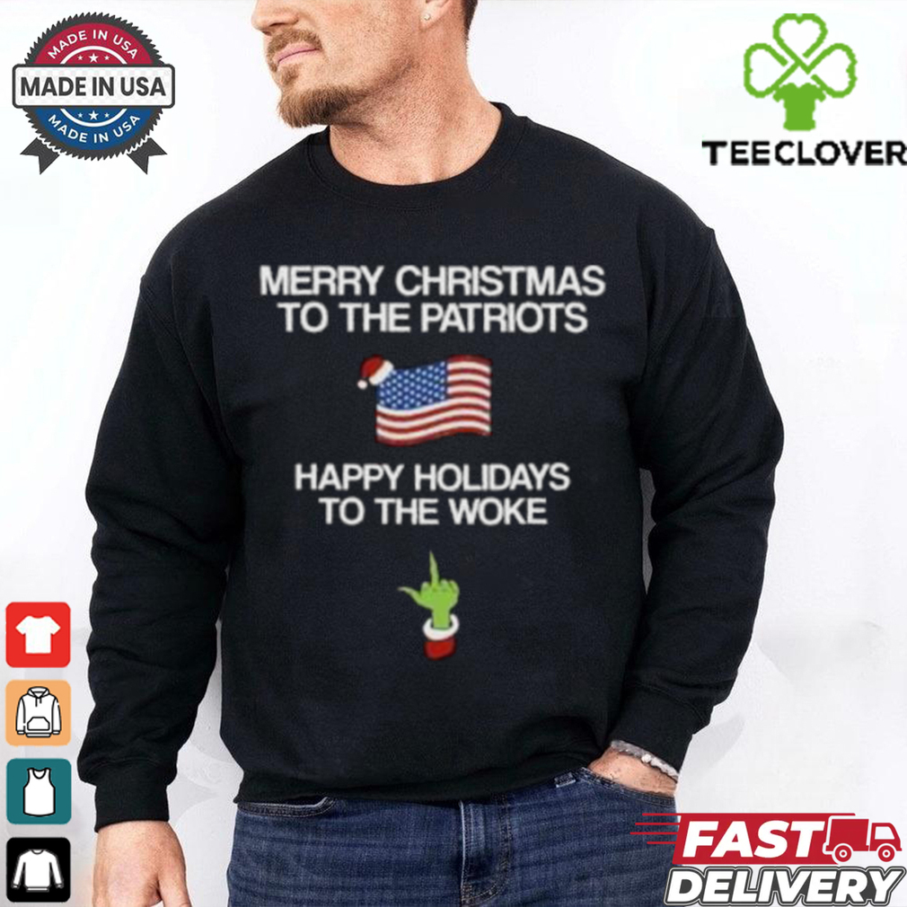 Hangovergang Merry Christmas To The Patriots Happy Holidays To The Woke shirt Hangovergang Merry Christmas To The Patriots Happy Holidays To The Woke shirt