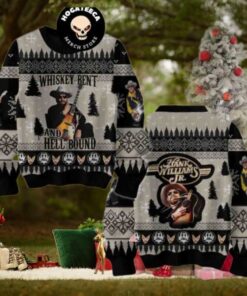 Hank Williams Jr Whiskey Bent And Hell Bound Christmas Sweater Chirstmas Gifts 2024 Xmas For Family And Friends Ugly Sweater