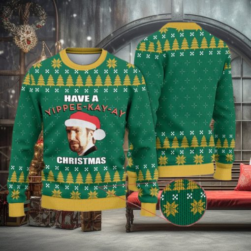 Hans Gruber Have A Yippee Kay Ay Christmas Christmas Ugly Sweater Die Hard Christmas Sweater