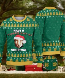 Hans Gruber Have A Yippee Kay Ay Christmas Christmas Ugly Sweater Die Hard Christmas Sweater