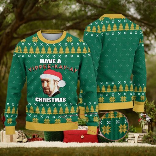 Hans Gruber Have A Yippee Kay Ay Christmas Christmas Ugly Sweater Die Hard Christmas Sweater
