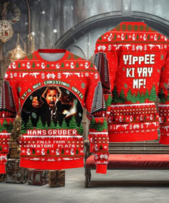 Hans Gruber Nakatomi Plaza Ugly Christmas Sweater
