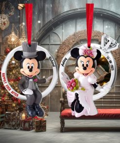 Happily Ever After, Set Of 2 Personalized Ornaments For Couple, Christmas Gift, Anniversary Gift Ideas