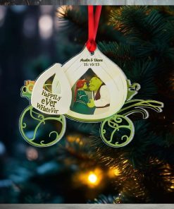 Happily Ever Whatever, Couple Gift, Personalized Acrylic Ornament, Green Couple Ornament, Christmas Gift