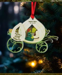 Happily Ever Whatever, Couple Gift, Personalized Acrylic Ornament, Green Couple Ornament, Christmas Gift