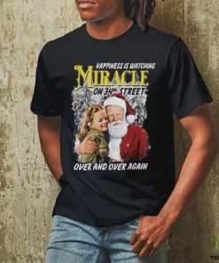 Happiness Is Watching Miracle On 34th Street Over And Over Again Santa Claus Christmas Shirt