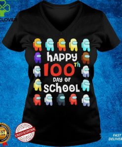 Happy 100 Days Of School Among With Us For Kids Game T Shirt