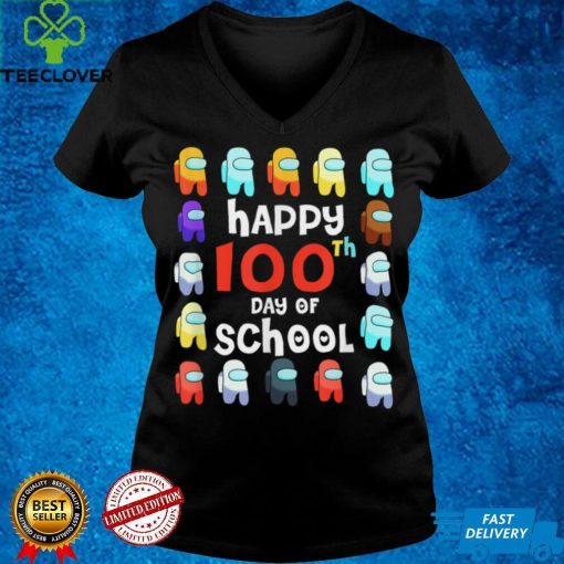 Happy 100 Days Of School Among With Us For Kids Game T Shirt
