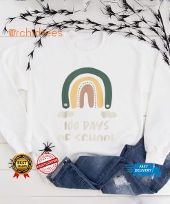 Happy 100 Days School Funny Rainbow Teacher Kids 100 days T Shirt