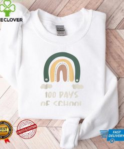 Happy 100 Days School Funny Rainbow Teacher Kids 100 days T Shirt
