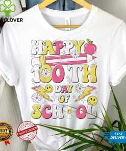 Happy 100th day of school teacher appreciation smiley hoodie, sweater, longsleeve, shirt v-neck, t-shirt