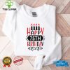 Happy 75th Birthday with Candles 75 Funny Cute Birthday T Shirt