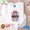 Happy 77th Birthday with Candles 77 Funny Cute Birthday T Shirt