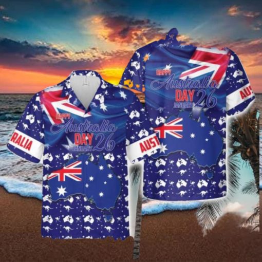 Happy Australia Day January 26 Aloha Hawaiian Shirt Men And Women Summer Vacation Shirt Beach Lover Gift