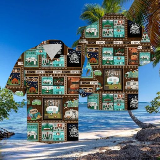 Happy Camper And Camping Life Hawaiian Aloha Shirts