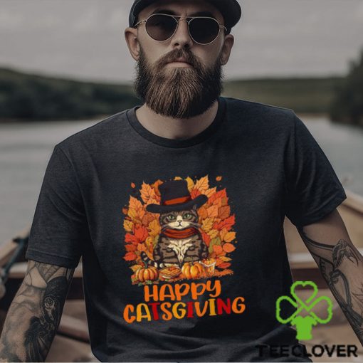 Happy Catsgiving Thanksgiving Cat Shirt