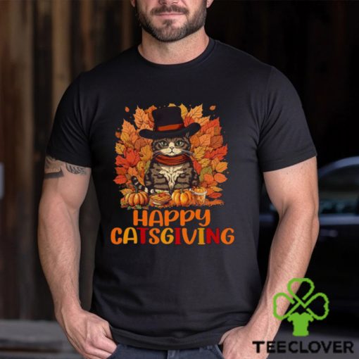 Happy Catsgiving Thanksgiving Cat Shirt