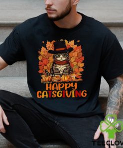 Happy Catsgiving Thanksgiving Cat Shirt