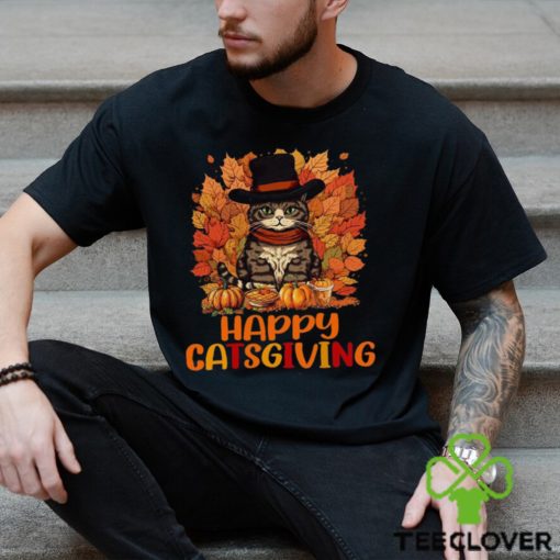 Happy Catsgiving Thanksgiving Cat Shirt