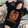Funny Horse Face With Full Of Leaves Hat Autumn T Shirt