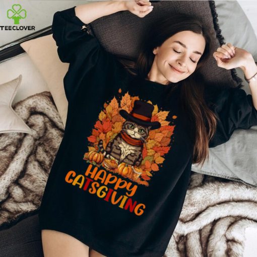 Happy Catsgiving   Thanksgiving Cat T Shirt