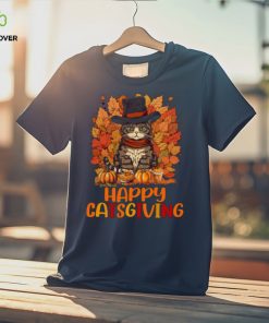 Happy Catsgiving Thanksgiving Cat T Shirt