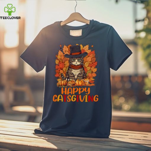 Happy Catsgiving   Thanksgiving Cat T Shirt