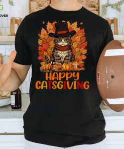 Happy Catsgiving Thanksgiving Cat T Shirt