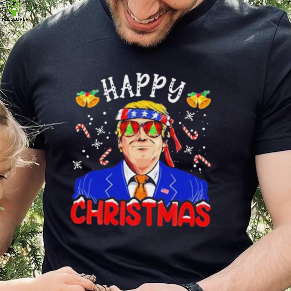 Happy Christmas American Flag Trump Ugly Christmas Shirt Happy Christmas American Flag Trump Ugly Christmas Shirt