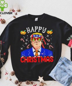 Happy Christmas American Flag Trump Ugly Christmas Shirt